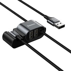 Специальный кабель передачи данных Baseus для USB на Lightning + 2x USB HUB, черный (CALHZ-01) цена и информация | Кабели для телефонов | 220.lv