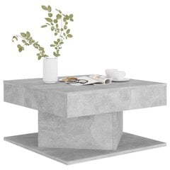 vidaXL kafijas galdiņš, betona pelēks, 57x57x30 cm, skaidu plāksne cena un informācija | Žurnālgaldiņi | 220.lv
