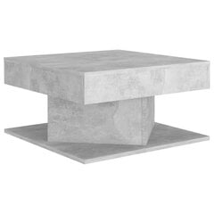 vidaXL kafijas galdiņš, betona pelēks, 57x57x30 cm, skaidu plāksne cena un informācija | Žurnālgaldiņi | 220.lv