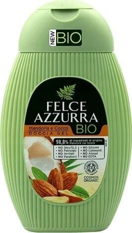 Felce Azzurra BIO dušas želeja Almond & Coconut 250ml cena un informācija | Dušas želejas, eļļas | 220.lv