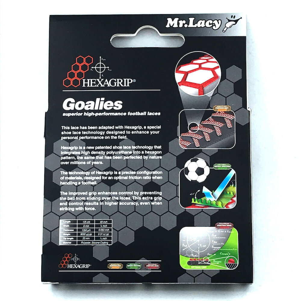 Mr.Lacy Goalies plakanas šņores futbola apaviem, baltas, 125 cm цена и информация | Līdzekļi apģērbu un apavu kopšanai | 220.lv