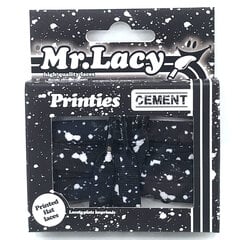 Mr.Lacy Printies плоский шнур, черный/белый, 130 см цена и информация | Для ухода за обувью и одеждой | 220.lv