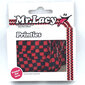 Mr.Lacy Printies plakanas šņores, sarkanas/melnas, 130 cm цена и информация | Līdzekļi apģērbu un apavu kopšanai | 220.lv