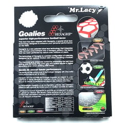 Mr.Lacy Goalies plakanas šņores futbola apaviem, melnas/oranžas, 125 cm cena un informācija | Līdzekļi apģērbu un apavu kopšanai | 220.lv