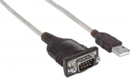 Kabelis-adapteris Manhattan USB uz RS232/COM/DB9 M/M, 45 cm cena un informācija | Savienotājkabeļi | 220.lv