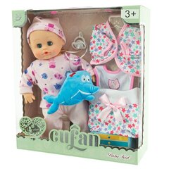 Rotaļu mazulis ar zilu delfīnu Cufan cena un informācija | Rotaļlietas meitenēm | 220.lv