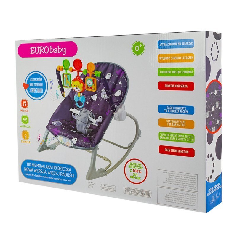 Violeta gultiņa, Eurobaby цена и информация | Bērnu šūpuļkrēsliņi | 220.lv