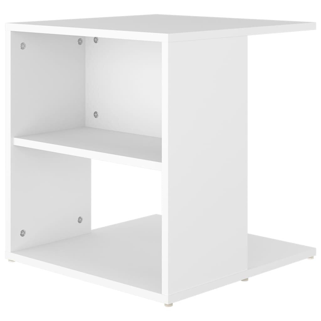 vidaXL galdiņš, balts, 45x45x48 cm, skaidu plāksne цена и информация | Žurnālgaldiņi | 220.lv