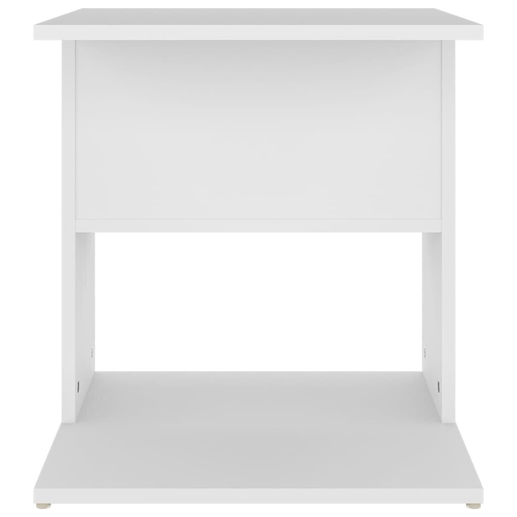vidaXL galdiņš, balts, 45x45x48 cm, skaidu plāksne cena un informācija | Žurnālgaldiņi | 220.lv