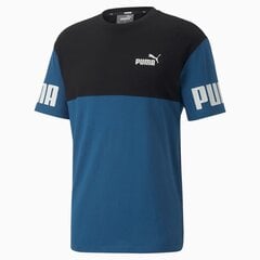 Мужская футболка Puma Colorblock 849801*17, чёрная / синяя цена и информация | Мужские футболки | 220.lv