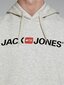 JACK & JONES vīriešu sporta krekls 12137054*02, helehall 5713738735216 цена и информация | Vīriešu jakas | 220.lv
