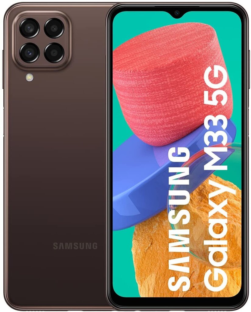 Samsung Galaxy M33 5G 6/128GB Dual SIM Brown cena un informācija | Mobilie telefoni | 220.lv