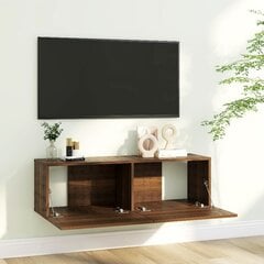 vidaXL TV sienas skapītis, ozolkoka, 100x30x30 cm, inženierijas koks cena un informācija | TV galdiņi | 220.lv
