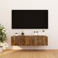 vidaXL sienas TV skapīši, 4 gab., ozolkoka krāsa, 30,5x30x30 cm cena un informācija | TV galdiņi | 220.lv