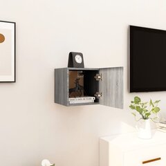 vidaXL sienas TV skapītis, pelēcīga ozolkoka krāsa, 30,5x30x30 cm цена и информация | Шкафчики в гостиную | 220.lv