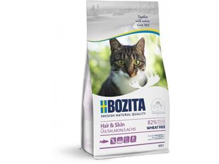 Bozita Feline Wheat Free Salmon Hair & Skin - sausā barība kaķiem 400g цена и информация | Сухой корм для кошек | 220.lv