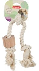 ZOLUX WILD suņu rotaļlieta ar trīs mezgliem un koka riņķi. cena un informācija | Suņu rotaļlietas | 220.lv
