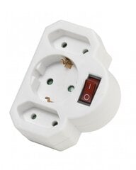 Адаптер Vivanco Schuko Adapter with switch цена и информация | Адаптеры и USB разветвители | 220.lv