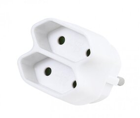 Адаптер Vivanco 2-way Euro adapter, white цена и информация | Адаптеры и USB разветвители | 220.lv