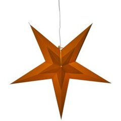 Dekoratīvā papīra zvaigzne karināma orandža 60x60cm Diva 501-79 cena un informācija | Ziemassvētku dekorācijas | 220.lv