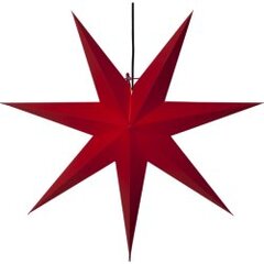 Papīrza zvaigzne karināma sarkana E14 70x70cm Rozen 231-96 cena un informācija | Ziemassvētku dekorācijas | 220.lv