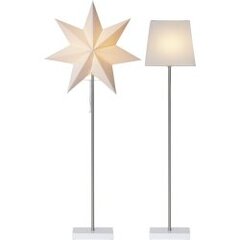 Papīra zvaigzne un abažūrs uz statīva balts E14 34x82cm Moa 233-18 cena un informācija | Ziemassvētku dekorācijas | 220.lv