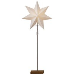 Papīra zvaigzne uz statīva balta E14 34x80cm Totto 233-22 cena un informācija | Ziemassvētku dekorācijas | 220.lv
