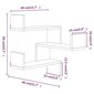 vidaXL sienas stūra plaukti, 2 gab., ozolkoka krāsa, 40x40x50 cm, koks cena un informācija | Plaukti | 220.lv