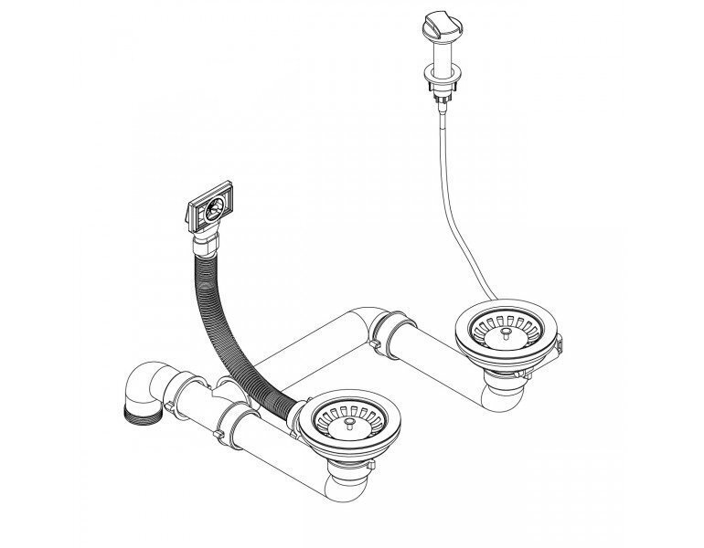 Automātiskais ventilis Aquasanita izlietnei SS-003V cena un informācija | Sifoni | 220.lv