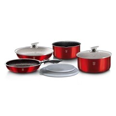 9 piece cookware set BERLINGER HAUS BH/6145l, red цена и информация | Кастрюли, скороварки | 220.lv
