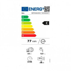 Trauku mazgātājs BEKO BDFN36640XC Nerūsējošais tērauds (60 cm) цена и информация | Посудомоечные машины | 220.lv