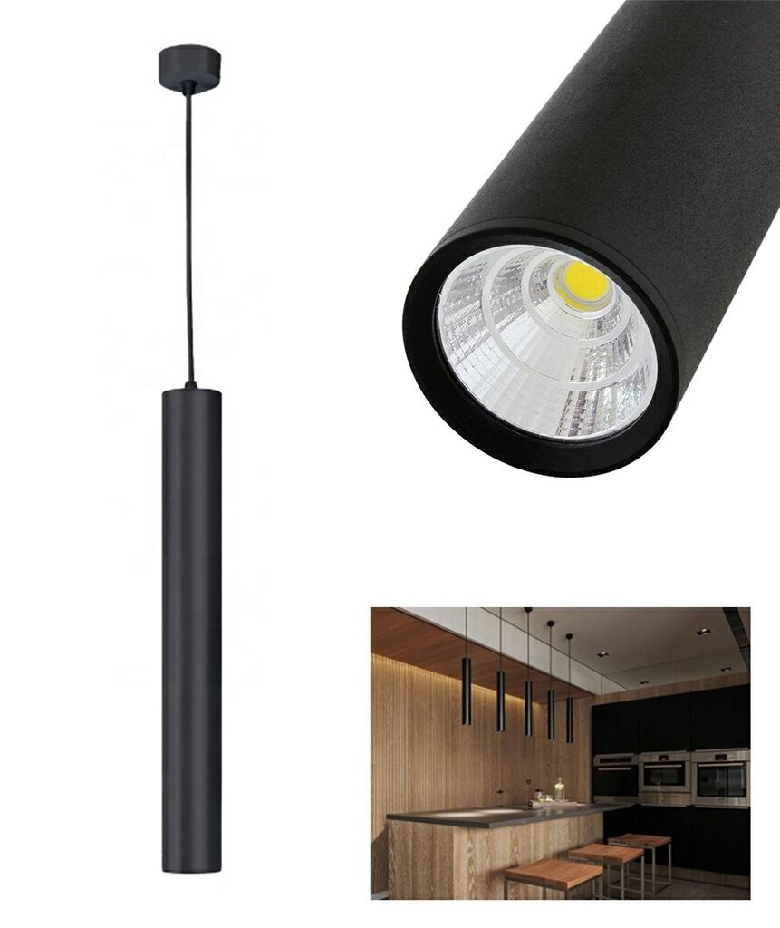 Piekarama lampa, Melnais, ZD74G, LED spuldze iekļauta cena un informācija | Piekaramās lampas | 220.lv