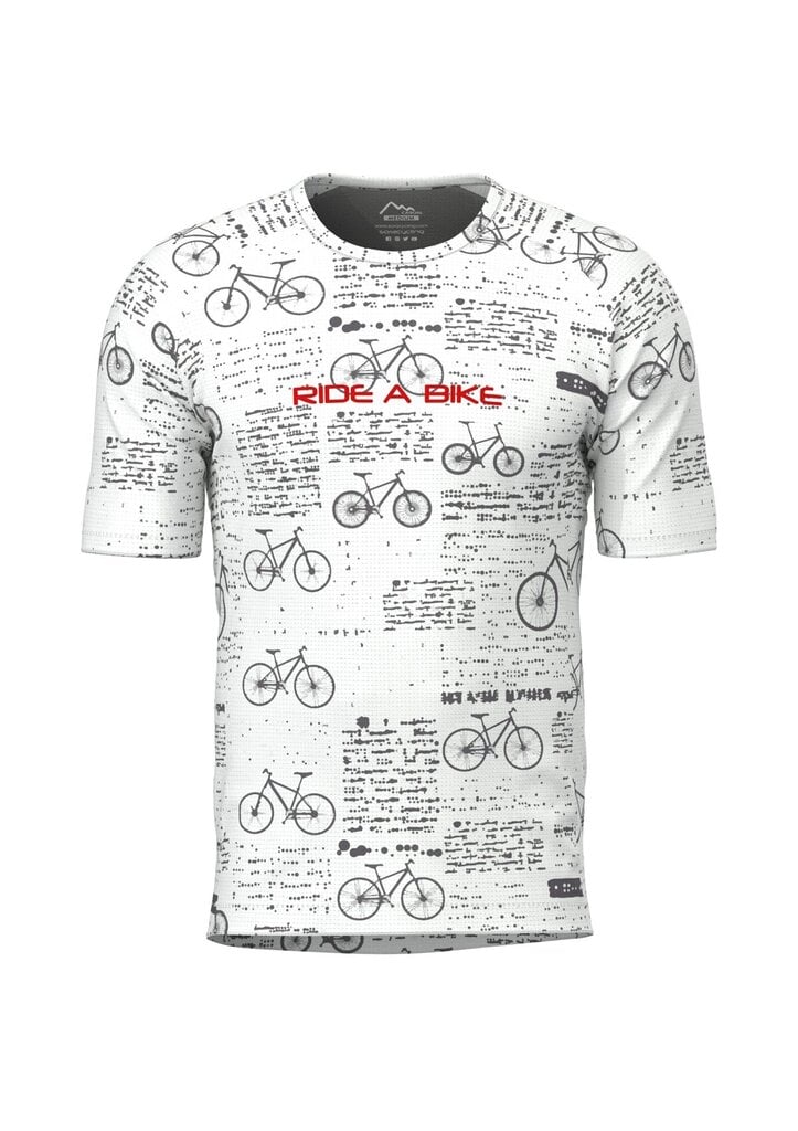 Vasaras T-krekls Ride a Bike - White cena un informācija | Vīriešu T-krekli | 220.lv