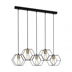 Piekaramā lampa PND-74889-5-BK cena un informācija | Lustras | 220.lv