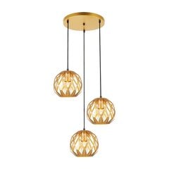 Piekaramā lampa PND-22341-3SA-GD cena un informācija | Lustras | 220.lv