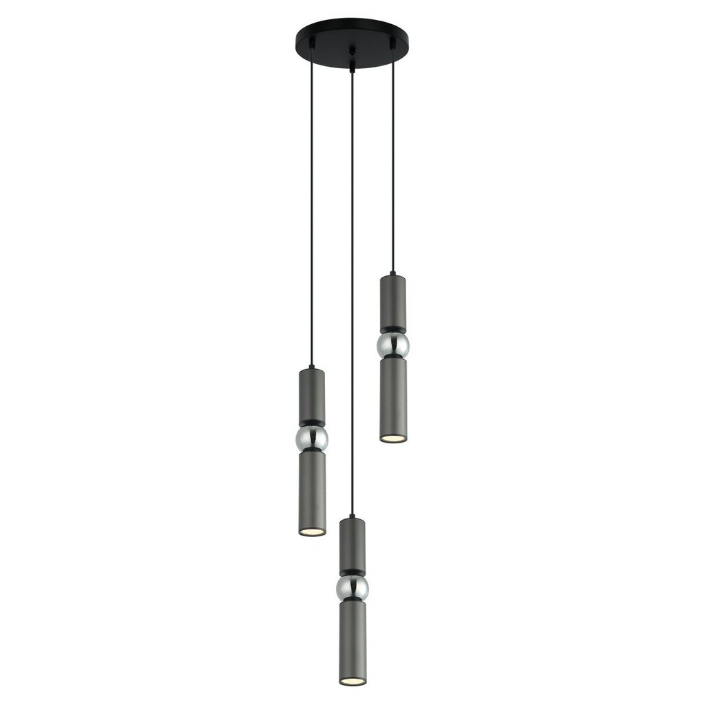 Piekaramā lampa PND-14290-3-GR cena un informācija | Lustras | 220.lv