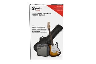 Elektriskās ģitāras komplekts Fender Squier Strat + Frontman 10G, Sunburst cena un informācija | Ģitāras | 220.lv