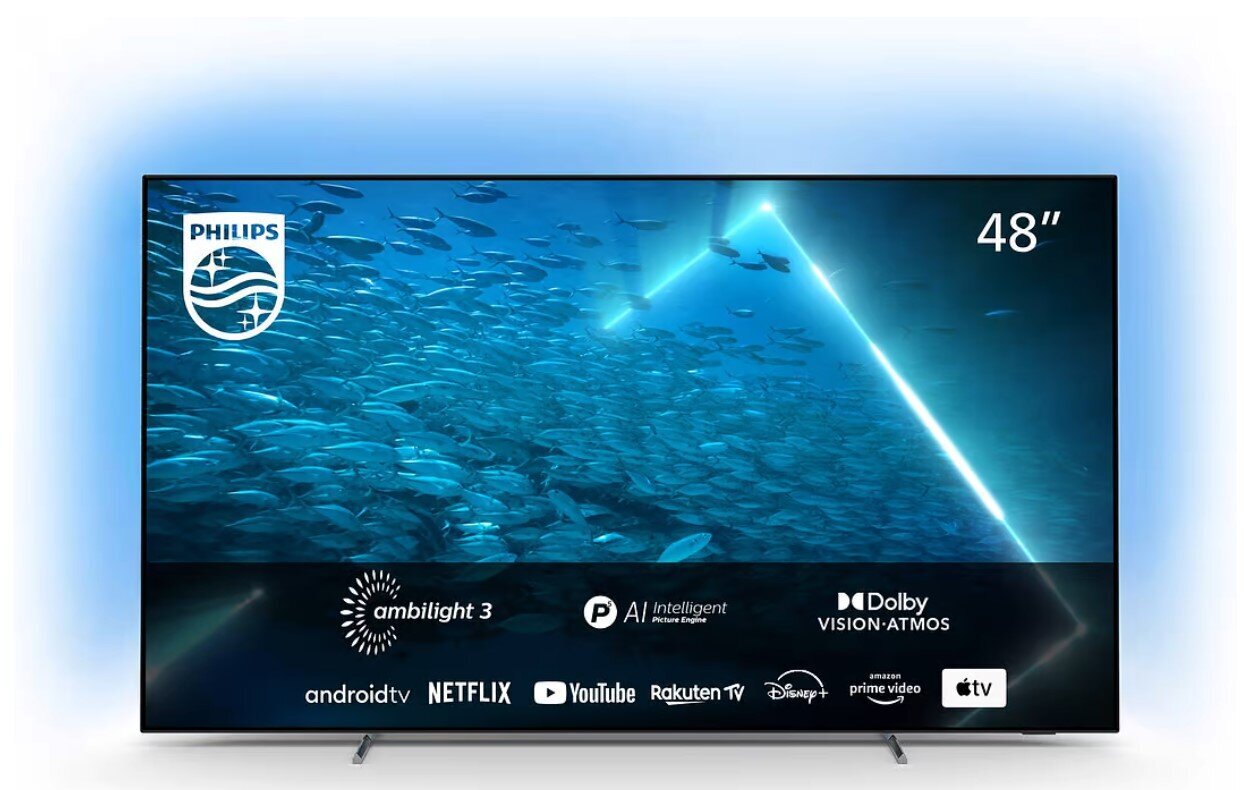 Televizors Philips 48", OLED, Ultra HD, feet apart, gray - TV цена и информация | Televizori | 220.lv