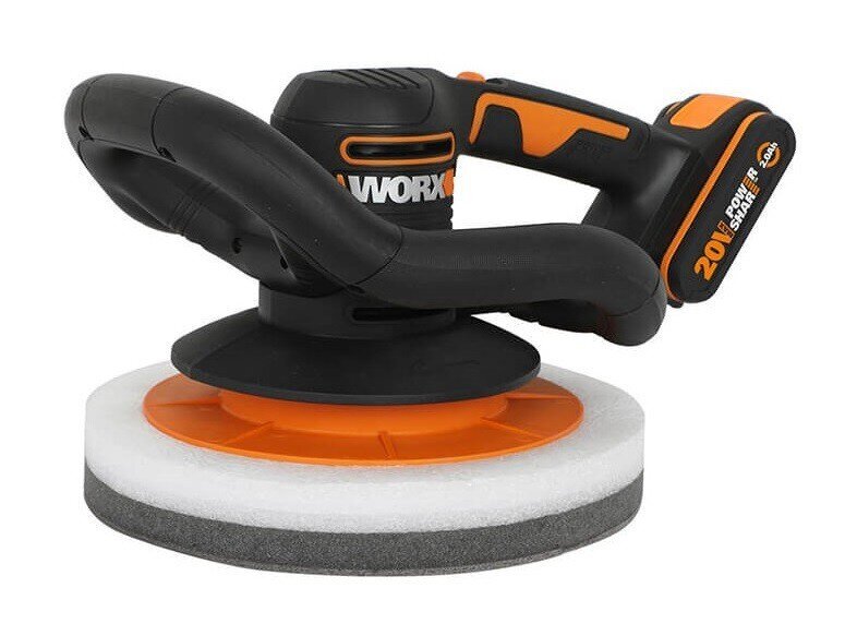 WORX WX856 Cordless polisher 254 mm 20V 2Ah Black, Orange cena un informācija | Slīpmašīnas | 220.lv