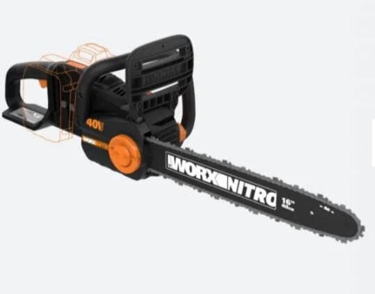 CHAINSAW 2X20V WITHOUT BATTERY AND CHARGER WORX WG385E cena un informācija | Motorzāģi | 220.lv