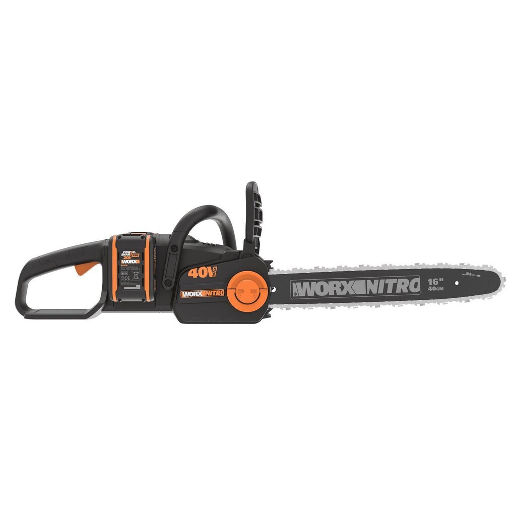 WORX WG385E chainsaw 40 cm 2x 20V 4,0Ah Black, Orange цена и информация | Zāģi, ripzāģi | 220.lv