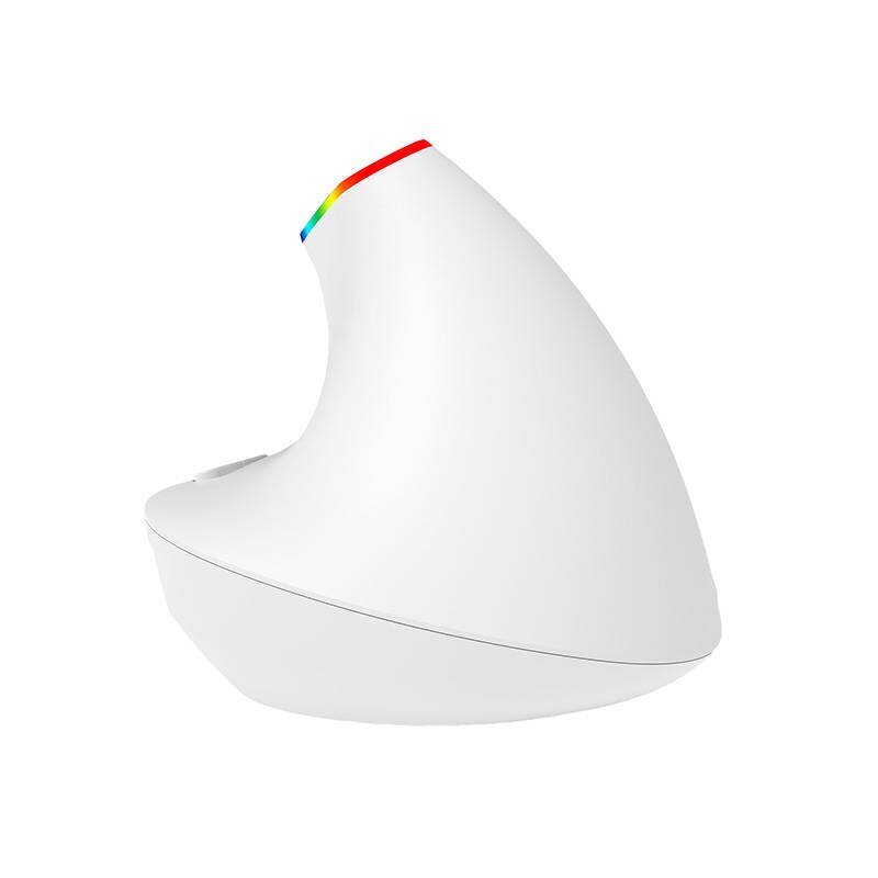 Wireless Vertical Mouse Delux M618C 2.4G 1600DPI RGB (white) cena un informācija | Peles | 220.lv