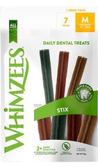 WHIMZEES 1 nedēļas iepakojums Stix Dog Chew Toothbrush M( 12-18 kg) - 7 gab. cena un informācija | Gardumi suņiem | 220.lv