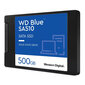 SSD diskdziņš|WESTERN DIGITAL|Blue SA510|500GB|SATA 3.0|rakstīšanas ātrums 510 MB/sec|lasīšanas ātrums 560 MB/sec|2,5"|TBW 200 TB|MTBF 1750000 stundas цена и информация | Iekšējie cietie diski (HDD, SSD, Hybrid) | 220.lv