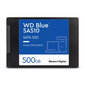 SSD diskdziņš|WESTERN DIGITAL|Blue SA510|500GB|SATA 3.0|rakstīšanas ātrums 510 MB/sec|lasīšanas ātrums 560 MB/sec|2,5"|TBW 200 TB|MTBF 1750000 stundas cena un informācija | Iekšējie cietie diski (HDD, SSD, Hybrid) | 220.lv