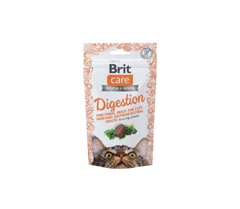 Brit Care Cat Snack Digestion gardumi kaķiem 50g cena un informācija | Gardumi kaķiem | 220.lv