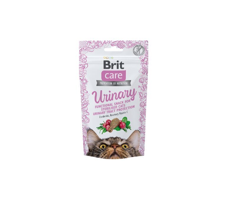 Brit Care Cat Snack Urinary gardumi kaķiem 50g cena un informācija | Gardumi kaķiem | 220.lv