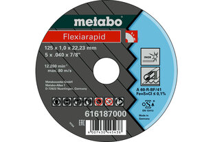 Диск для резки по металлу из нержавеющей стали Metabo Flexiarapid Super TF 41 цена и информация | Запчасти для садовой техники | 220.lv