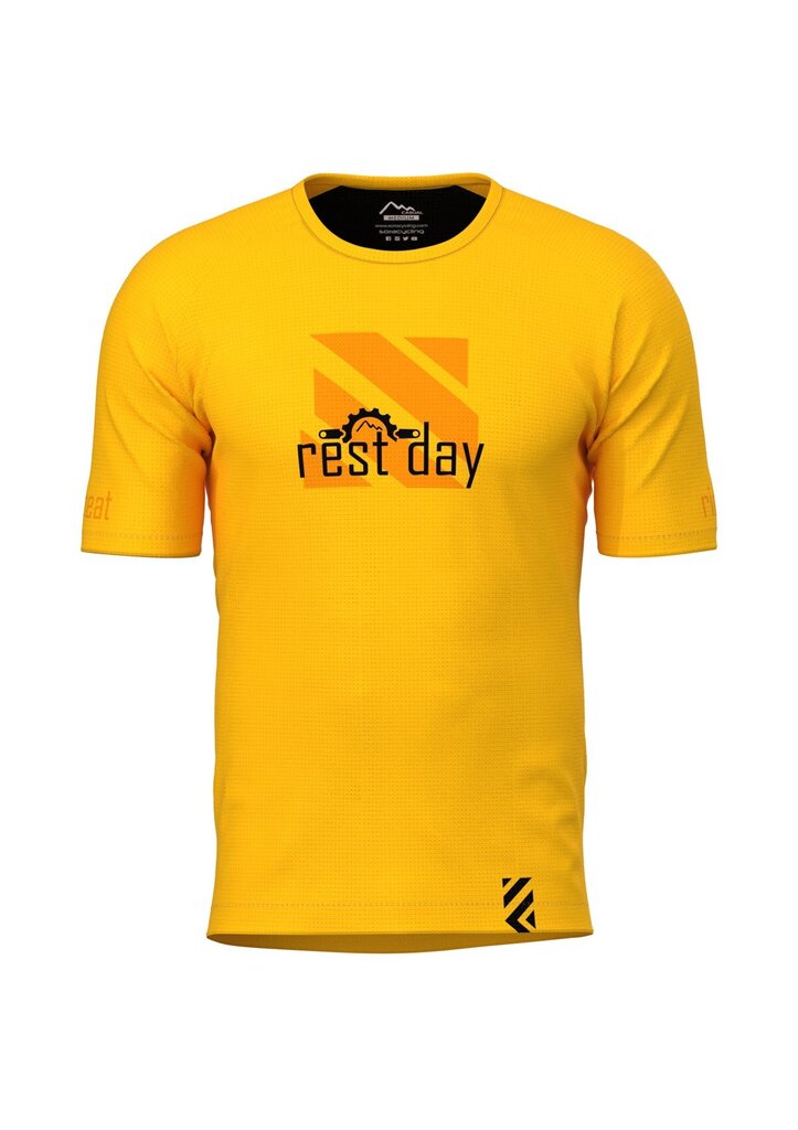 Vasaras T-krekls Rest Day - Yellow Casual cena un informācija | Vīriešu T-krekli | 220.lv