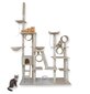 Kaķu skrāpis Rotaļu laukums - koks ar mājiņām XXL 255 cm augstumā цена и информация | Kaķu mājas, nagu asināmie | 220.lv